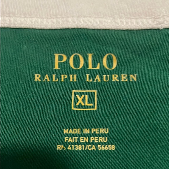 Polo by Ralph Lauren Green Tee with White Trim - Picture 2 of 5